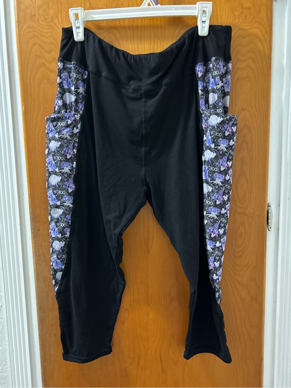 Disney 100th themed Black and Purple Printed Leggings